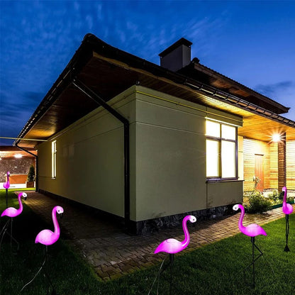 Flamingo Solar Powered Outdoor Yard Stake Lights 2