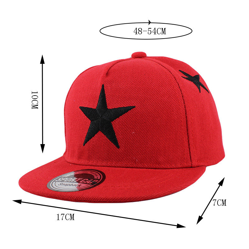 Summer Star Boys Cap for Girl, New Top Fashion Children Baseball Caps, Casual Hats Adjustable Polyester Snapback