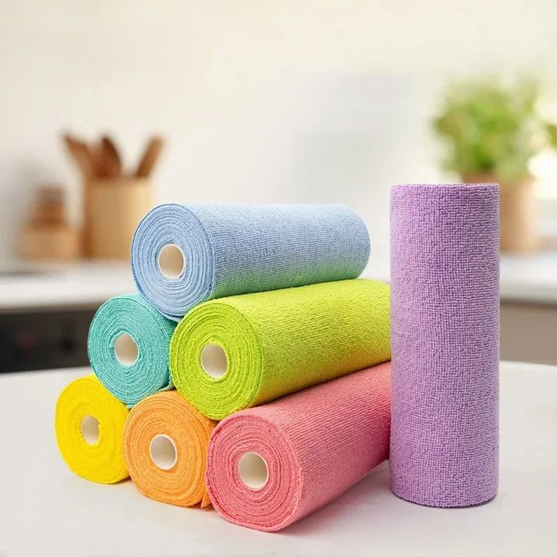 Reusable Microfiber Kitchen Cloth Roll  EcoFriendly Cleaning Towels For Dishes Counters And More 2