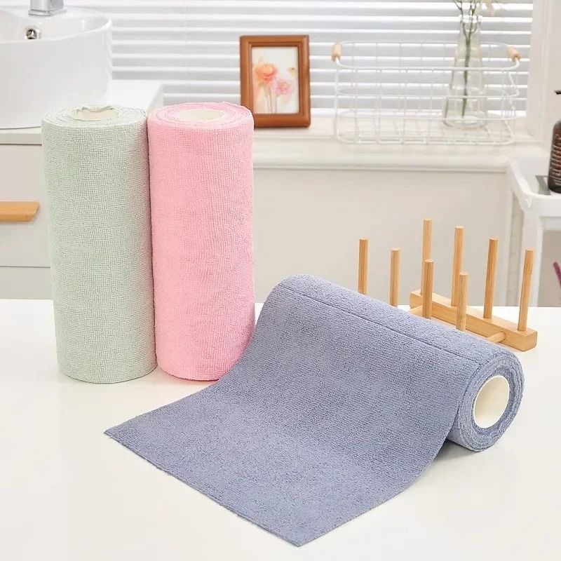 Reusable Microfiber Kitchen Cloth Roll  EcoFriendly Cleaning Towels For Dishes Counters And More 3