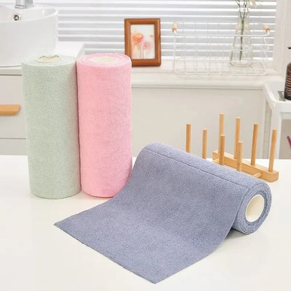 Reusable Microfiber Kitchen Cloth Roll  EcoFriendly Cleaning Towels For Dishes Counters And More 3