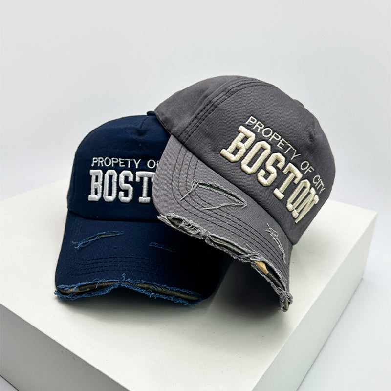 New Unisex Letter Embroidery Baseball Hats, Breathable Personal Sunshade Peaked Caps, Versatile Fashion Retro Style
