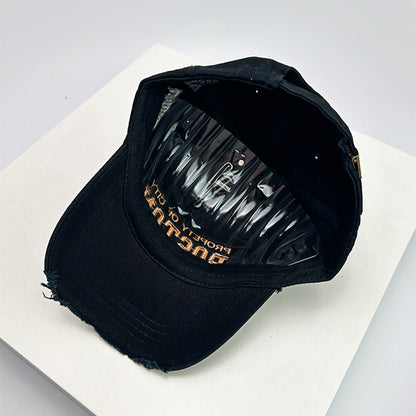 New Unisex Letter Embroidery Baseball Hats, Breathable Personal Sunshade Peaked Caps, Versatile Fashion Retro Style