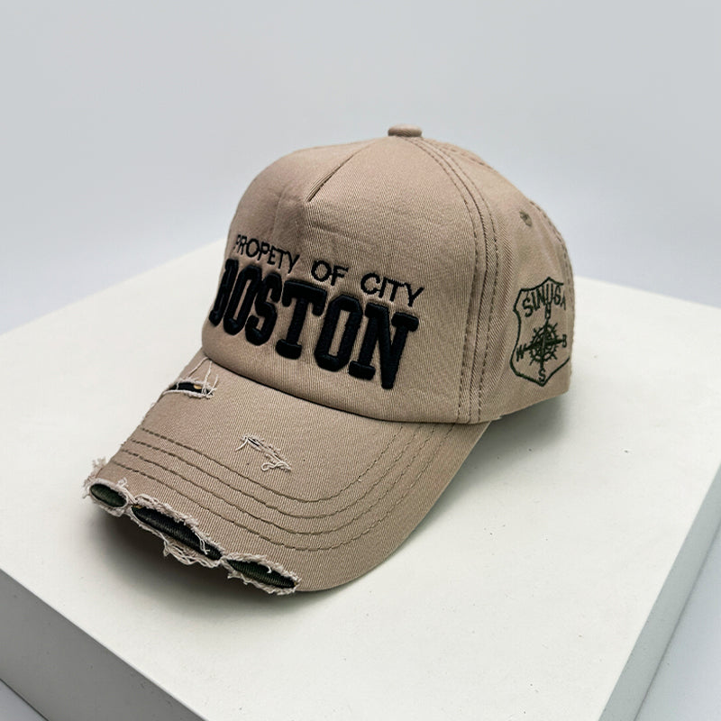 New Unisex Letter Embroidery Baseball Hats, Breathable Personal Sunshade Peaked Caps, Versatile Fashion Retro Style