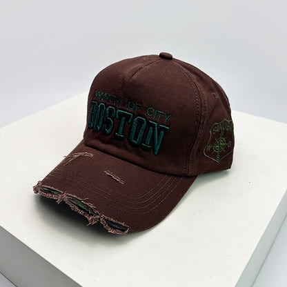 New Unisex Letter Embroidery Baseball Hats, Breathable Personal Sunshade Peaked Caps, Versatile Fashion Retro Style