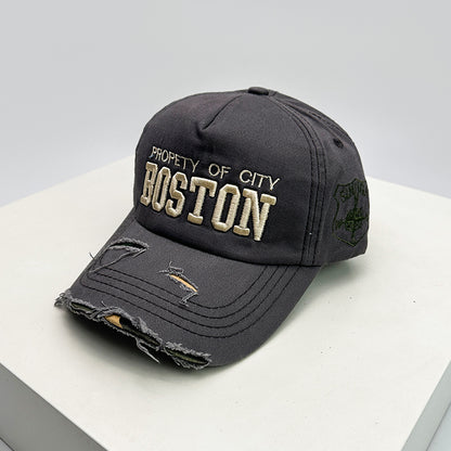 New Unisex Letter Embroidery Baseball Hats, Breathable Personal Sunshade Peaked Caps, Versatile Fashion Retro Style
