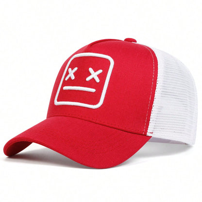 Unisex Embroidery Baseball Net Caps, Adjustable Casual Hats, Hip Hop Cap Spring and Summer Outdoor Sunscreen Hat