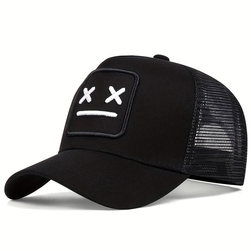 Unisex Embroidery Baseball Net Caps, Adjustable Casual Hats, Hip Hop Cap Spring and Summer Outdoor Sunscreen Hat