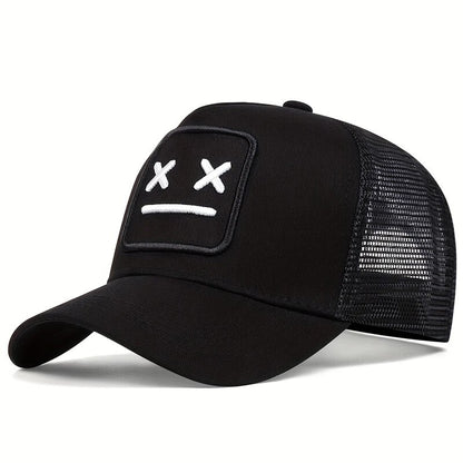 Unisex Embroidery Baseball Net Caps, Adjustable Casual Hats, Hip Hop Cap Spring and Summer Outdoor Sunscreen Hat