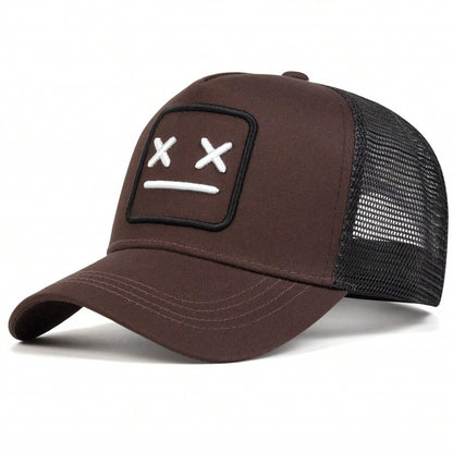 Unisex Embroidery Baseball Net Caps, Adjustable Casual Hats, Hip Hop Cap Spring and Summer Outdoor Sunscreen Hat