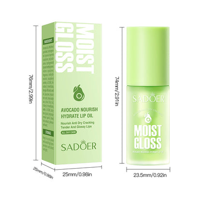 Fruit Lip Oil Avocado, Nourishing Moisturizing, Anti Dry Cracked Hydration, Fall and Winter Moisturizing Lipstick