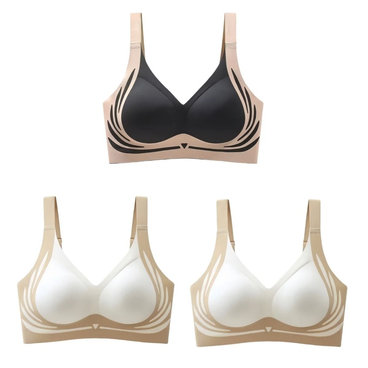 3 Piece Push Up Bra Set For Women With AntiSag Lift And Seamless Comfort 11