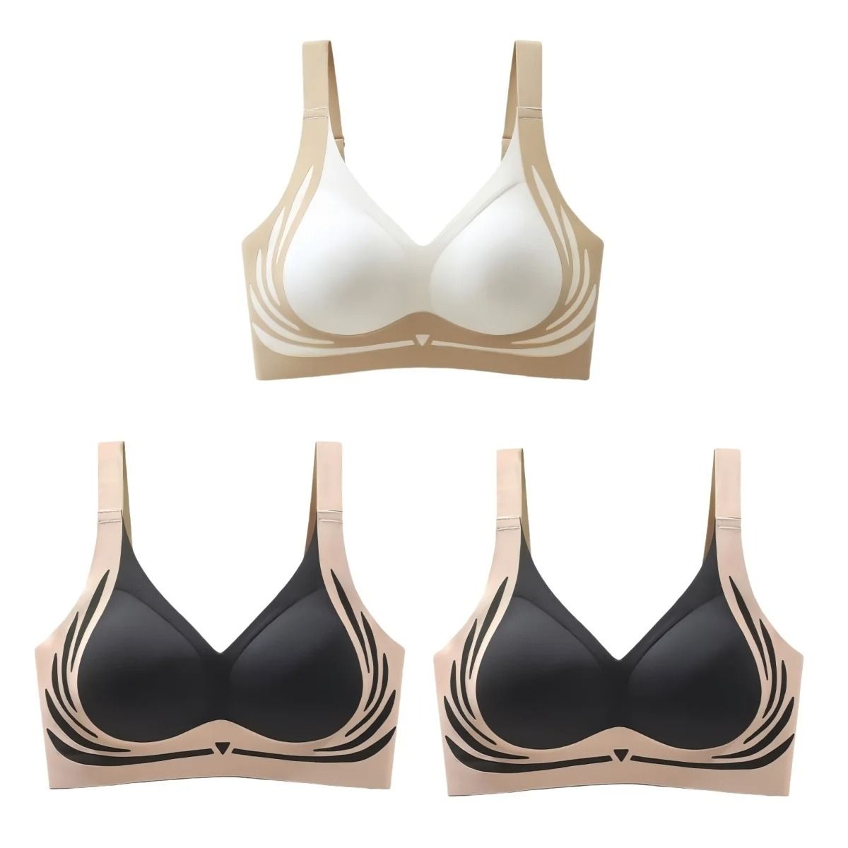 3 Piece Push Up Bra Set For Women With AntiSag Lift And Seamless Comfort 12