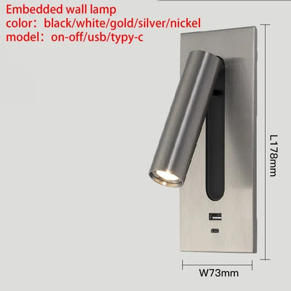 Adjustable Wall Lamp With USB Charging And 350 Rotation For Reading And Bedside Lighting 10