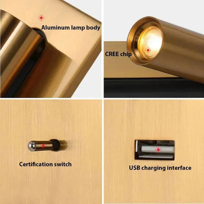Adjustable Wall Lamp With USB Charging And 350 Rotation For Reading And Bedside Lighting 6