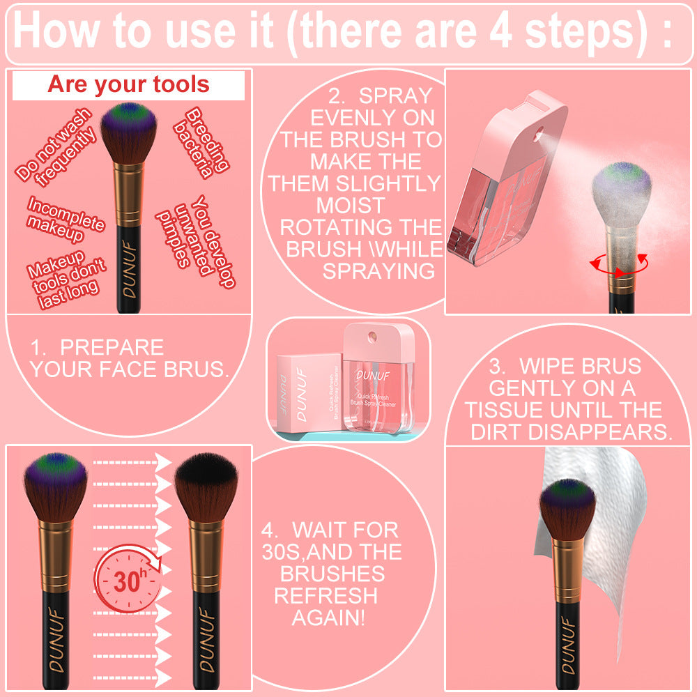 Makeup Tools Deep Egg Powder Puff Cleaning Spray Beauty Makeup Brush Cleaning Spray Hygienic Quick  4