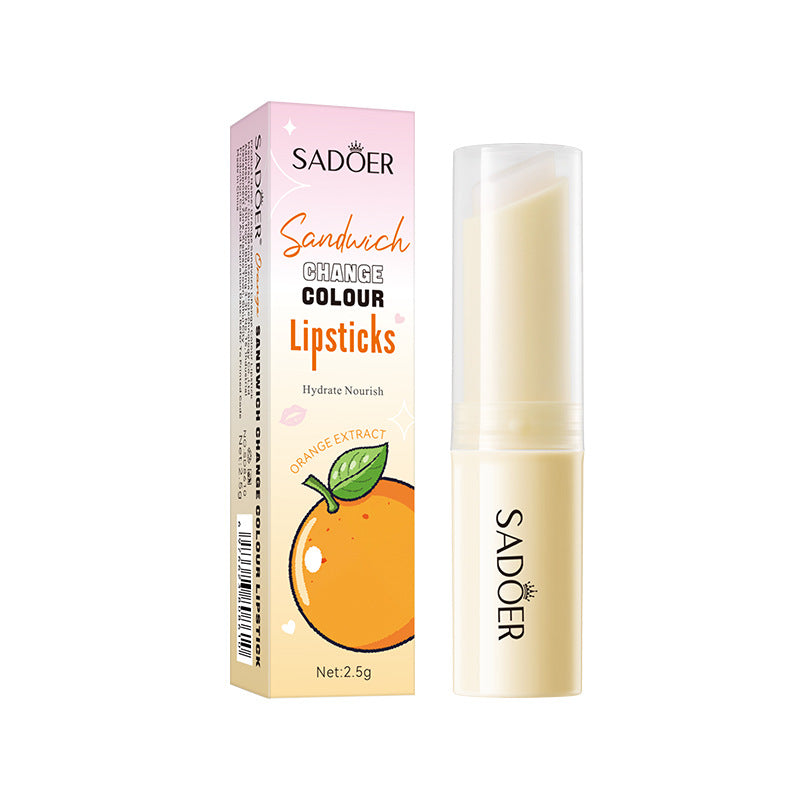 Color Changing Lipstick, Moisturizing Dudu, Sandwich Lipstick, Lipstick Girl Heart, Moisturizing Warm Fruit Color Balm