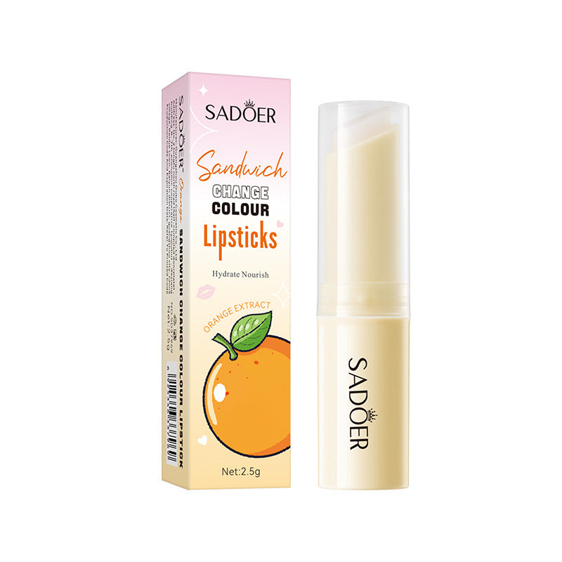 Color Changing Lipstick, Moisturizing Dudu, Sandwich Lipstick, Lipstick Girl Heart, Moisturizing Warm Fruit Color Balm