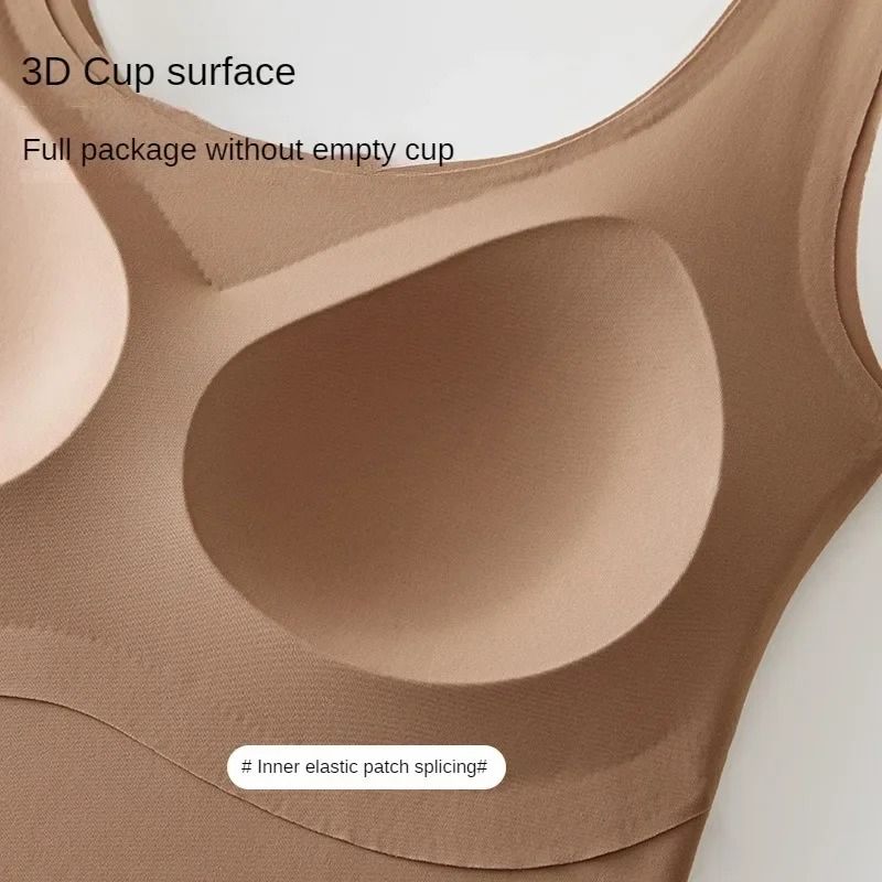 Silk Seamless Tank Top With Chest Pad For Women 3