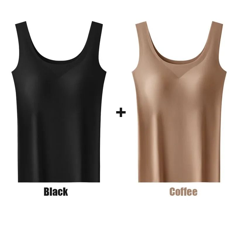 Silk Seamless Tank Top With Chest Pad For Women 7