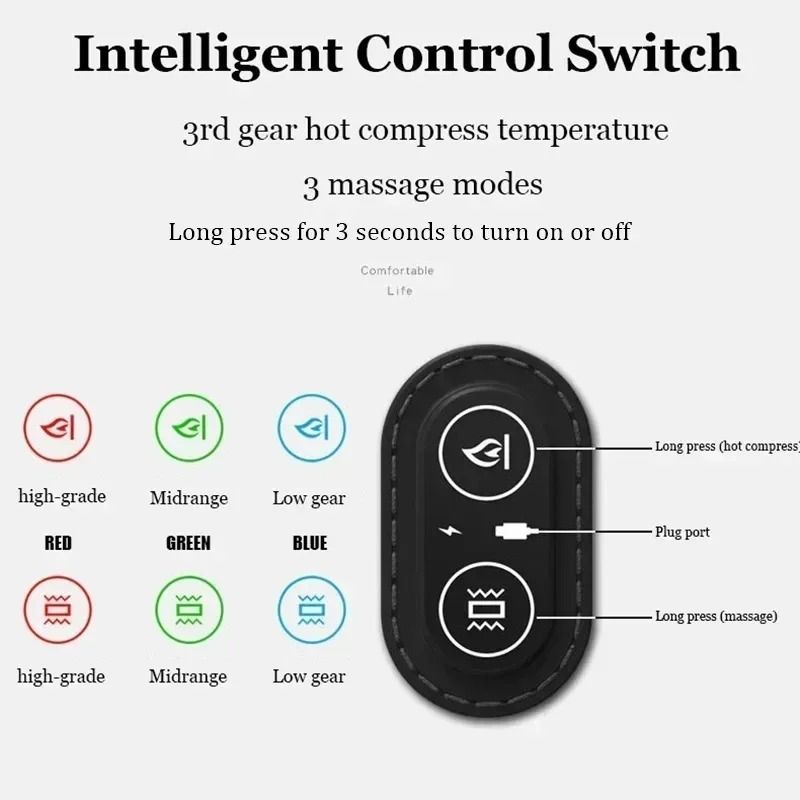 Electric Neck Massage Pillow With Shiatsu And Heating Options 4