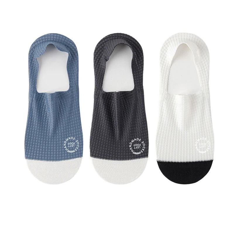 3 Pairs Mens Invisible Mesh Boat Socks Breathable And SweatAbsorbing 7