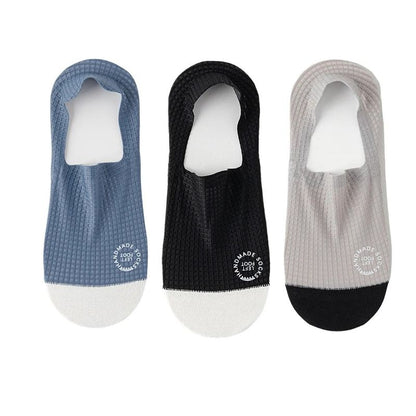 3 Pairs Mens Invisible Mesh Boat Socks Breathable And SweatAbsorbing 8