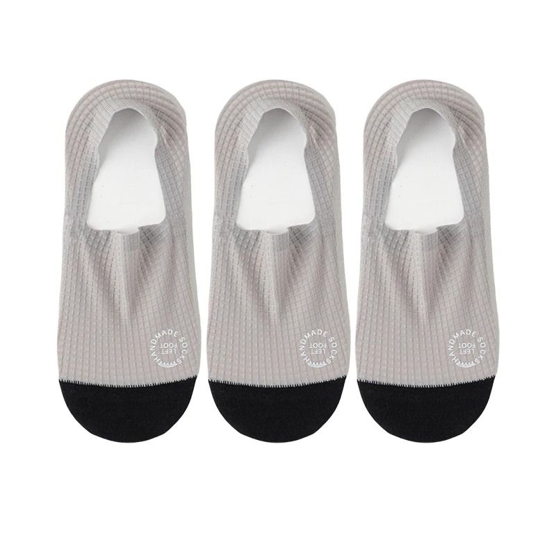 3 Pairs Mens Invisible Mesh Boat Socks Breathable And SweatAbsorbing 13