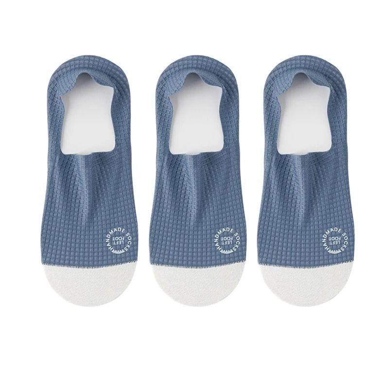 3 Pairs Mens Invisible Mesh Boat Socks Breathable And SweatAbsorbing 15