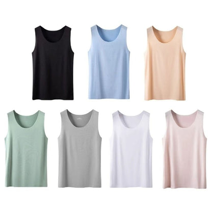 Women Ice Silk Seamless Racerback Tank Top