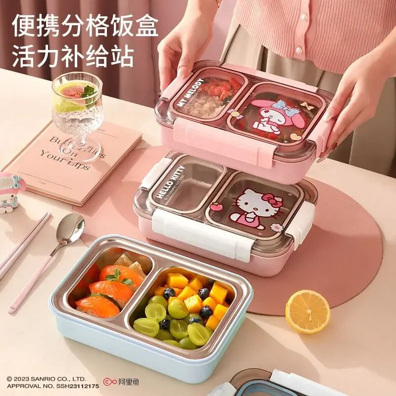 Sanrio Cinnamoroll Kawaii Stainless Steel Insulated Lunch Box And Bag Set 1