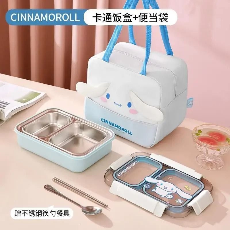 Sanrio Cinnamoroll Kawaii Stainless Steel Insulated Lunch Box And Bag Set 11