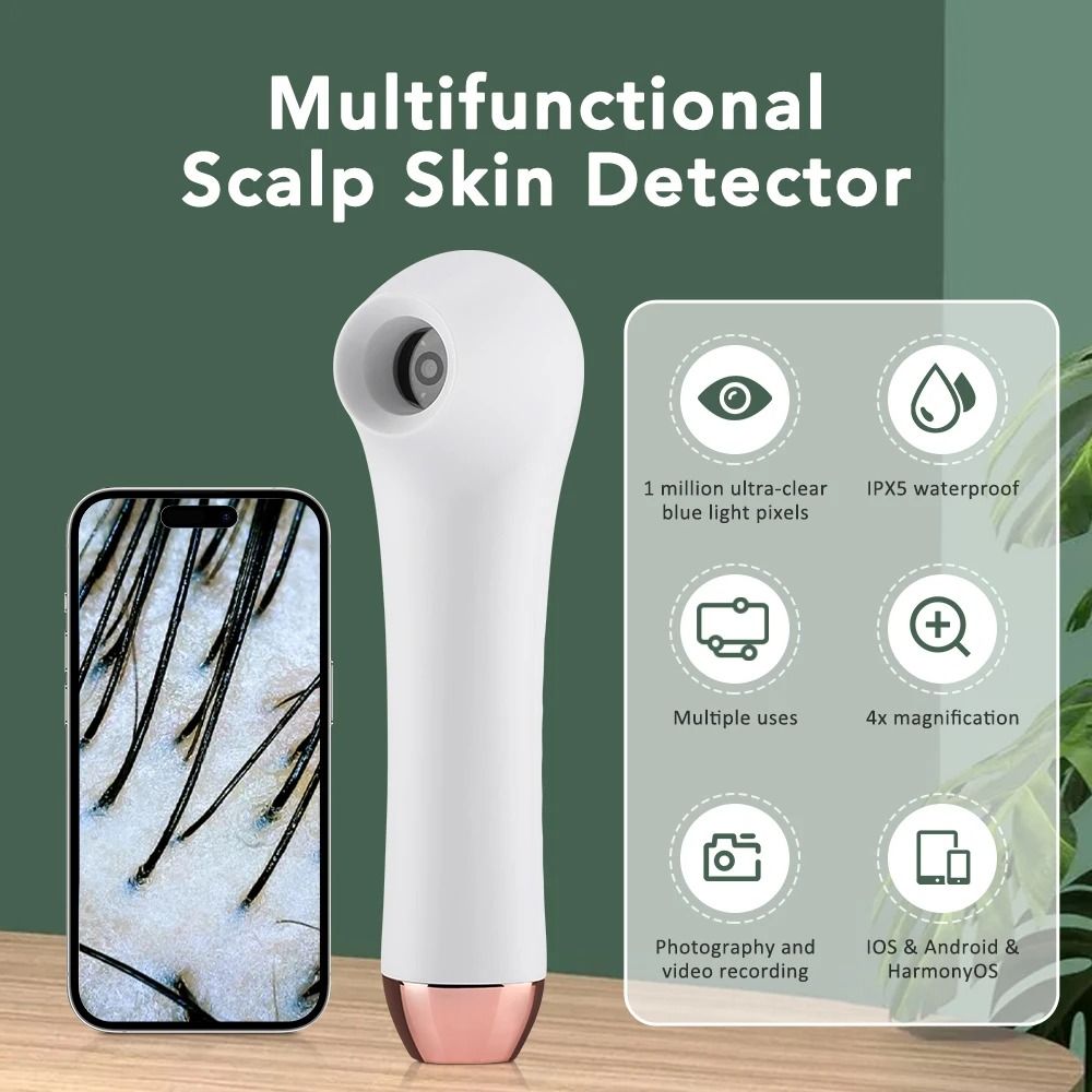 Wireless Scalp and Skin Analyzer with Phone and Tablet Connection