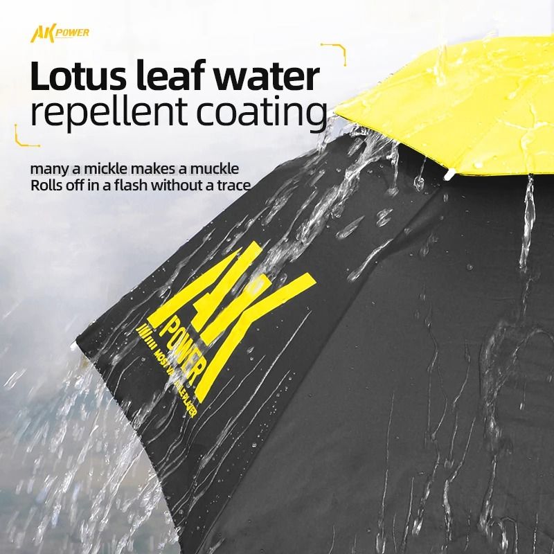 Portable Folding Umbrella Hat With UV Protection And Waterproof Hands Free Design 1