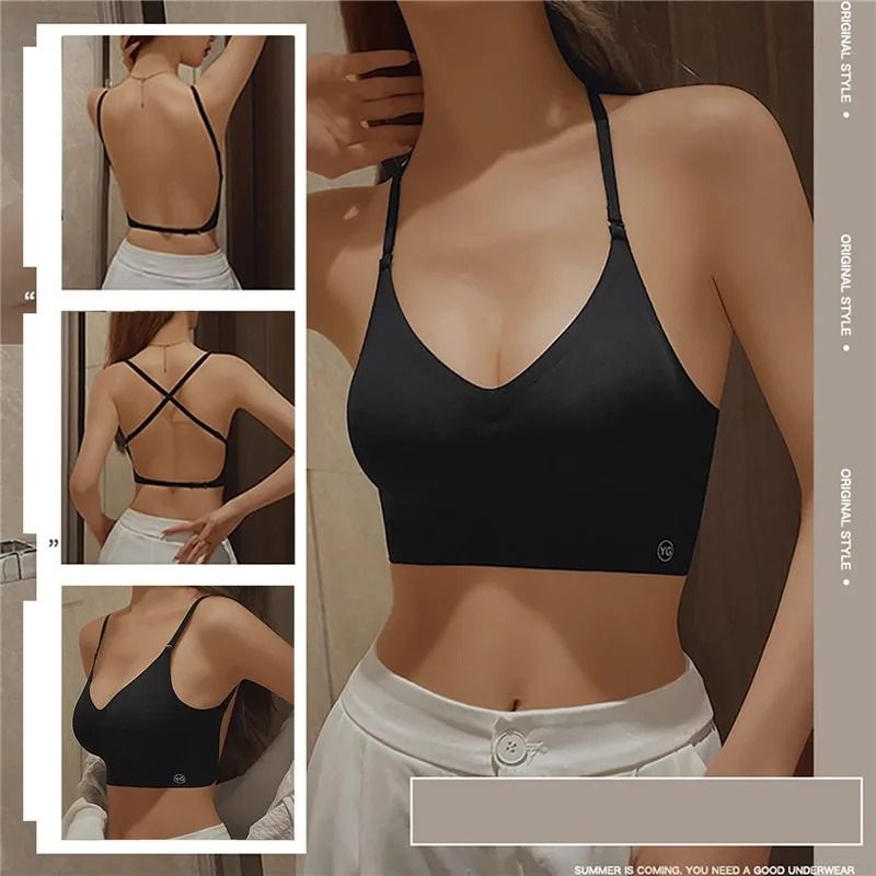 Open Back Invisible UShaped Bra Seamless Backless Strapless Lingerie 3