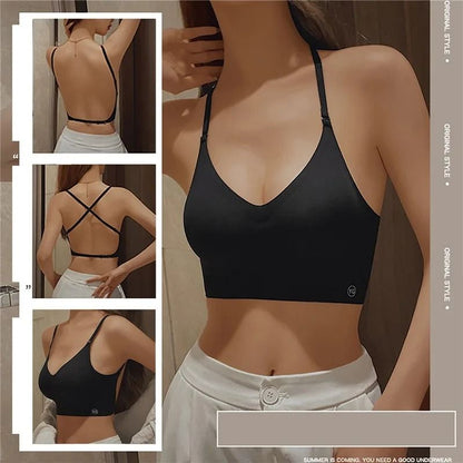 Open Back Invisible UShaped Bra Seamless Backless Strapless Lingerie 3