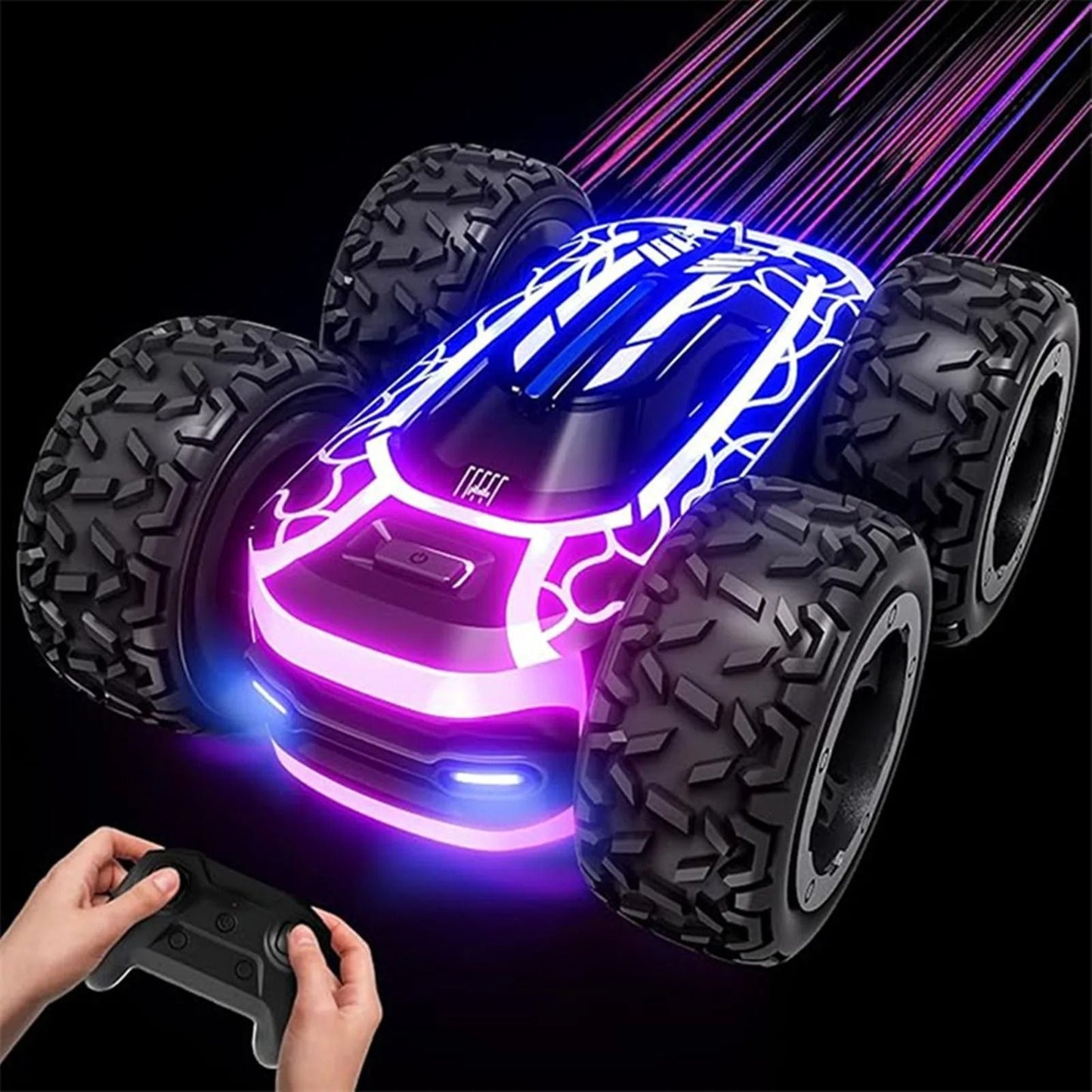 Stunt RC Car with Lights and 360-Degree Spin
