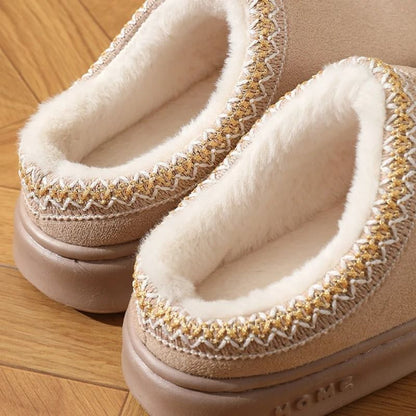 Womens Plush Platform Slippers 5