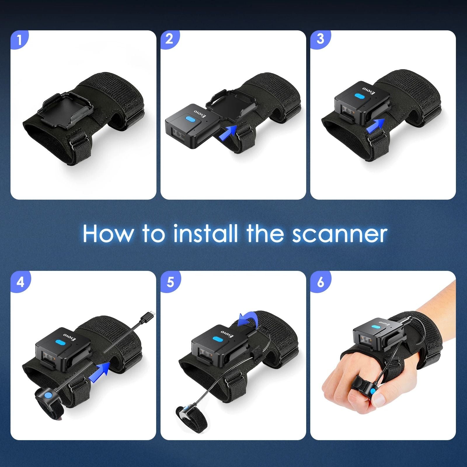 Wearable Glove Barcode Scanner For Hands Free Scanning 4
