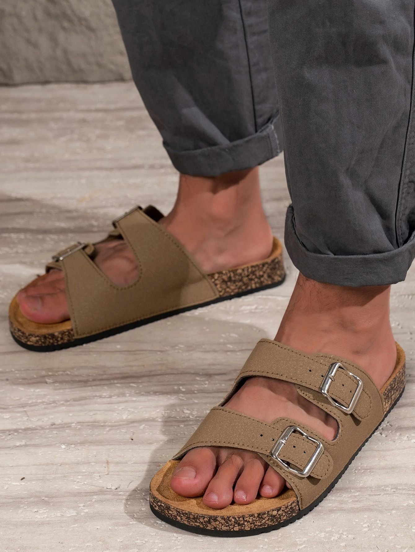 Men Lightweight Slip On Soft Sole Sandals For Outdoor And Home 1