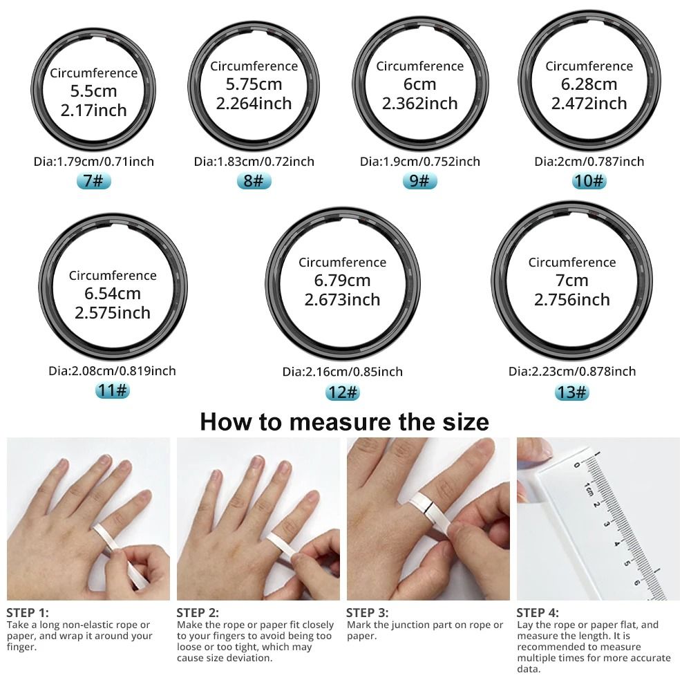 Smart Health Tracking Ring With Display And Touch Control 4
