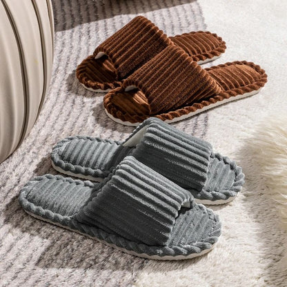 Men Breathable Open Toe Indoor Slippers Anti Slip 3