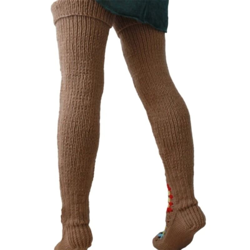 Classic Crochet ThighHigh Socks For Winter Comfort 2