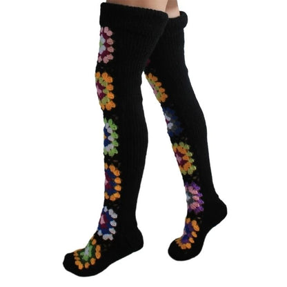Classic Crochet ThighHigh Socks For Winter Comfort 3