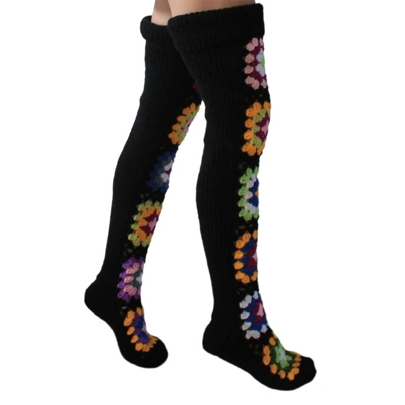 Classic Crochet ThighHigh Socks For Winter Comfort 4