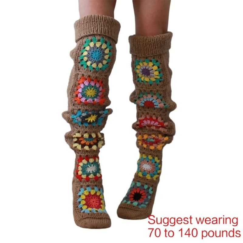 Classic Crochet ThighHigh Socks For Winter Comfort 5