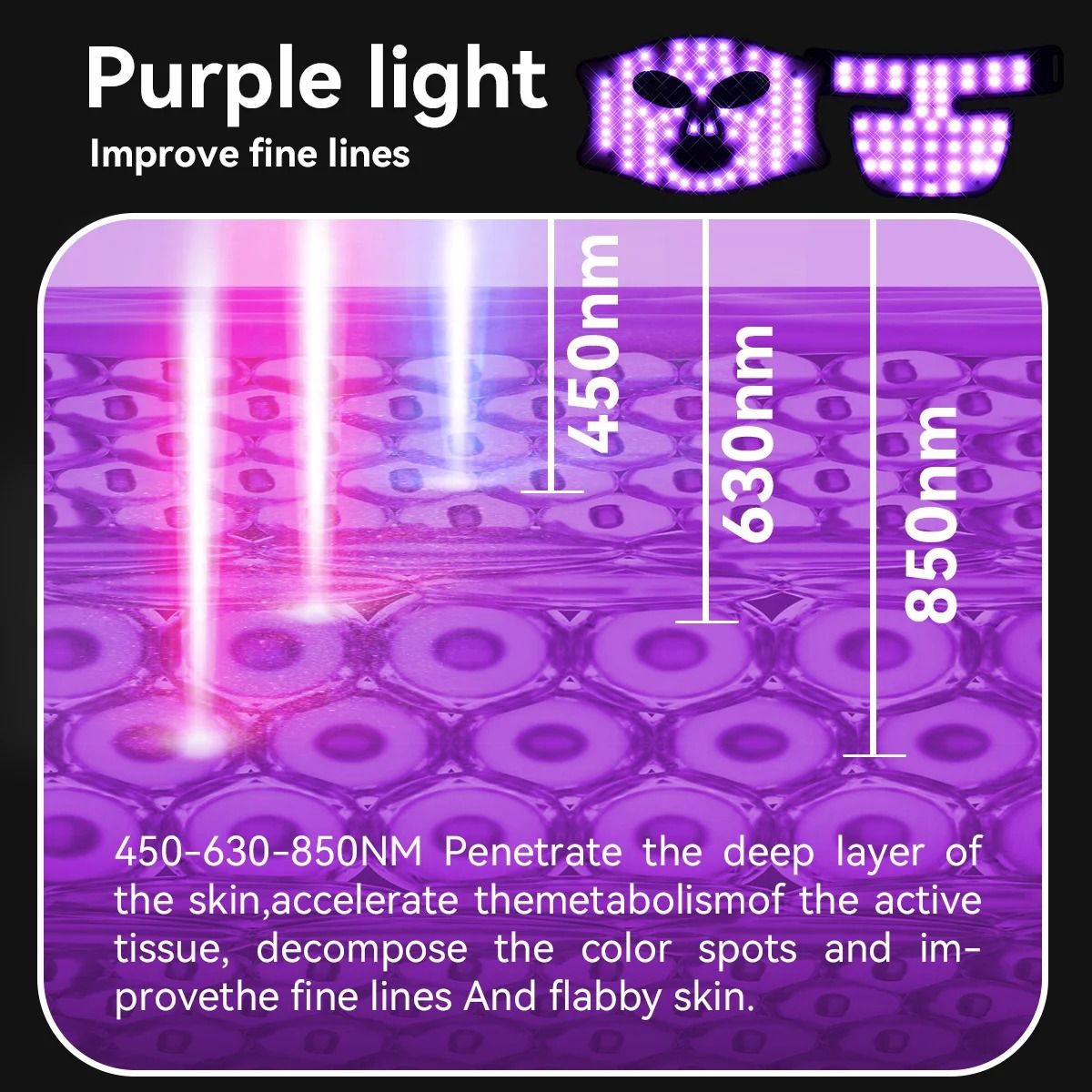 Rechargeable LED Face And Neck Therapy Mask With Infrared And Color Enhancement 4