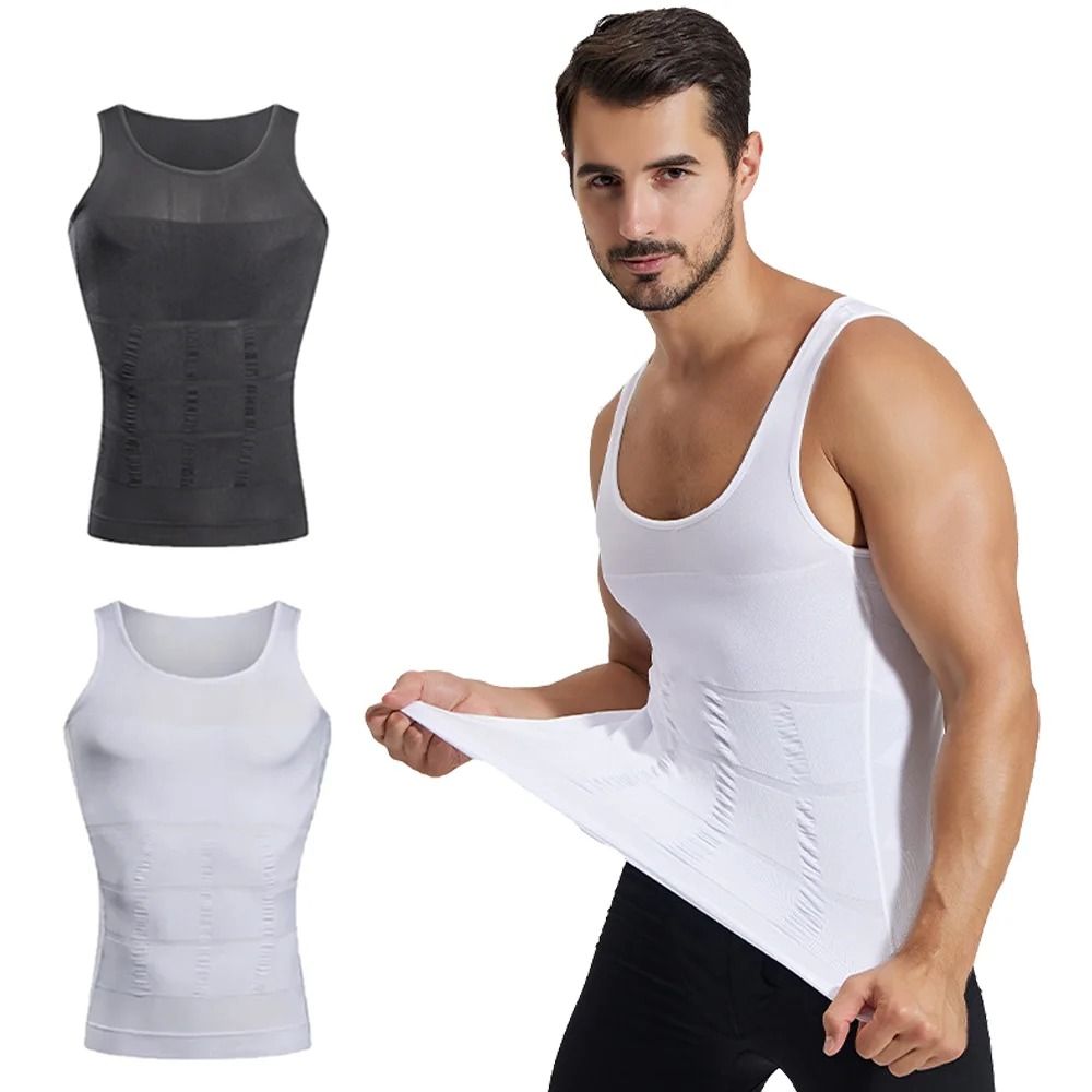 Mens Compression Sleeveless Jersey Tank Top for Gym Training and Running