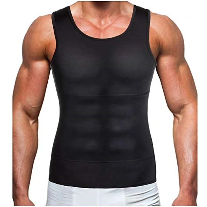 Mens Compression Sleeveless Jersey Tank Top For Gym Training And Running 1