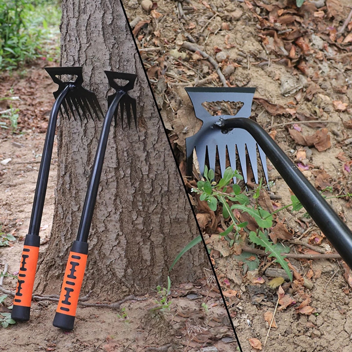 2 In 1 Metal Weed Cleaning Shovel and Garden Fork Weeding Tool